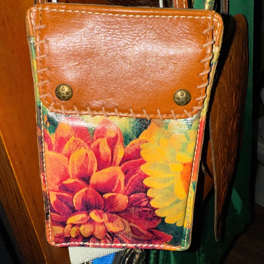 Patricia Nash Floral Mini Bag in Brown and Multicolor